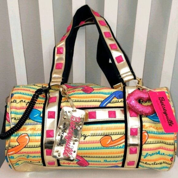 Betsey Johnson Handbags - NWT  Betsey Johnson BETSEYVILLE CALL ME PHONE BARREL SATCHEL